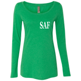 SAF - Ladies' Triblend LS Scoop