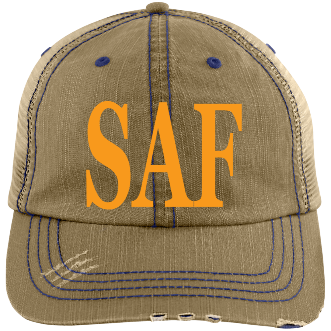 SAF - Distressed Unstructured Trucker Cap