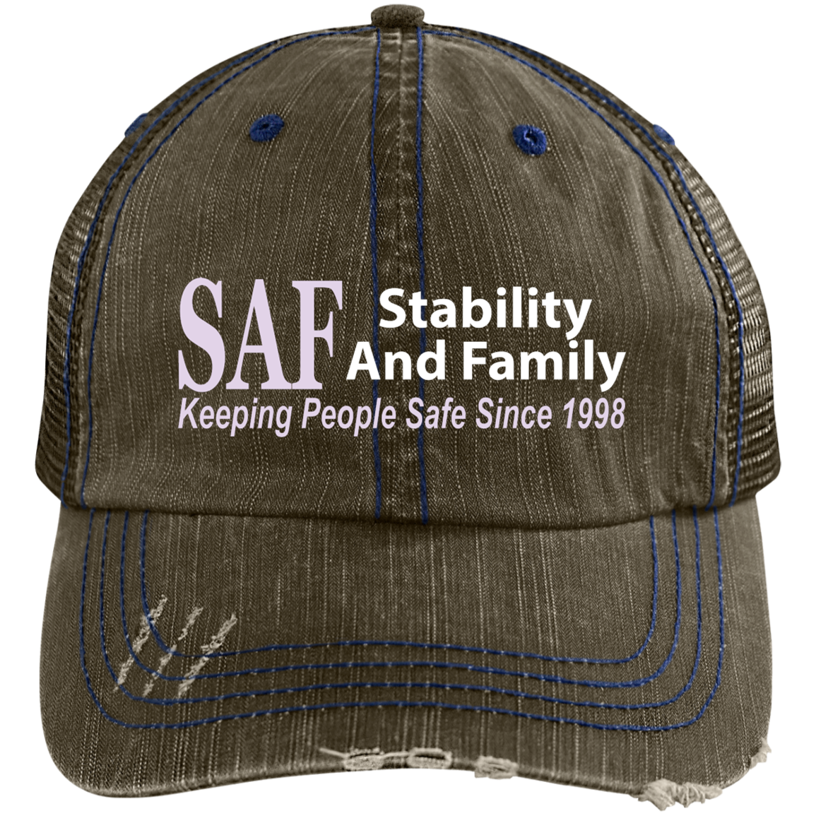 SAF - Distressed Unstructured Trucker Cap