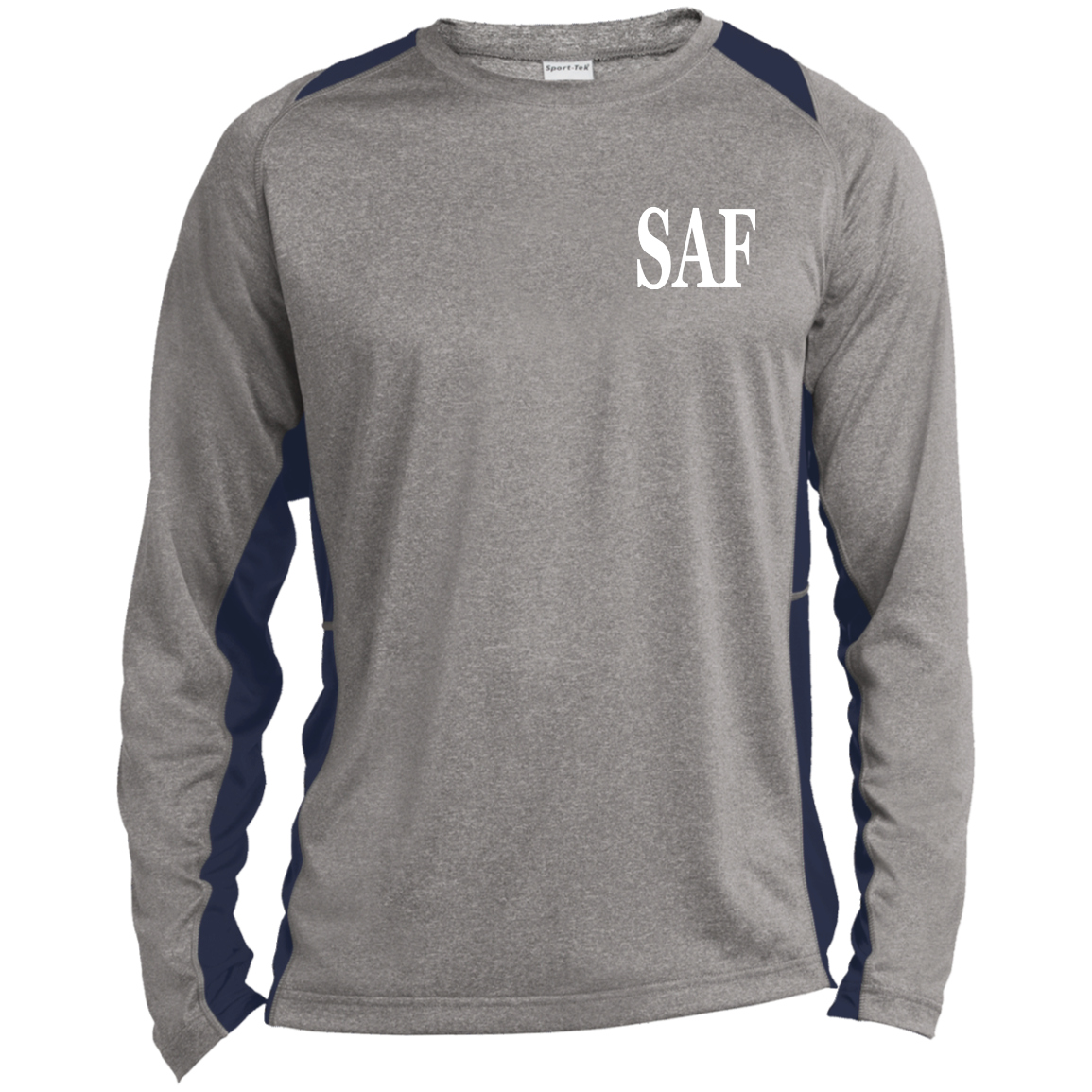 SAF - Long Sleeve Heather Colorblock Performance Tee