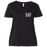 SAF - Ladies' Curvy V-Neck T-Shirt