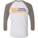 SAF - Tri-Blend 3/4 Sleeve Raglan T-Shirt