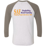 SAF - Tri-Blend 3/4 Sleeve Raglan T-Shirt