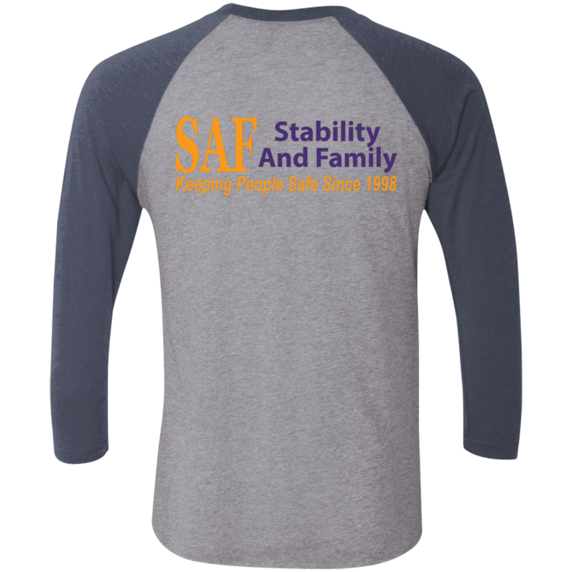 SAF - Tri-Blend 3/4 Sleeve Raglan T-Shirt