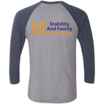 SAF - Tri-Blend 3/4 Sleeve Raglan T-Shirt