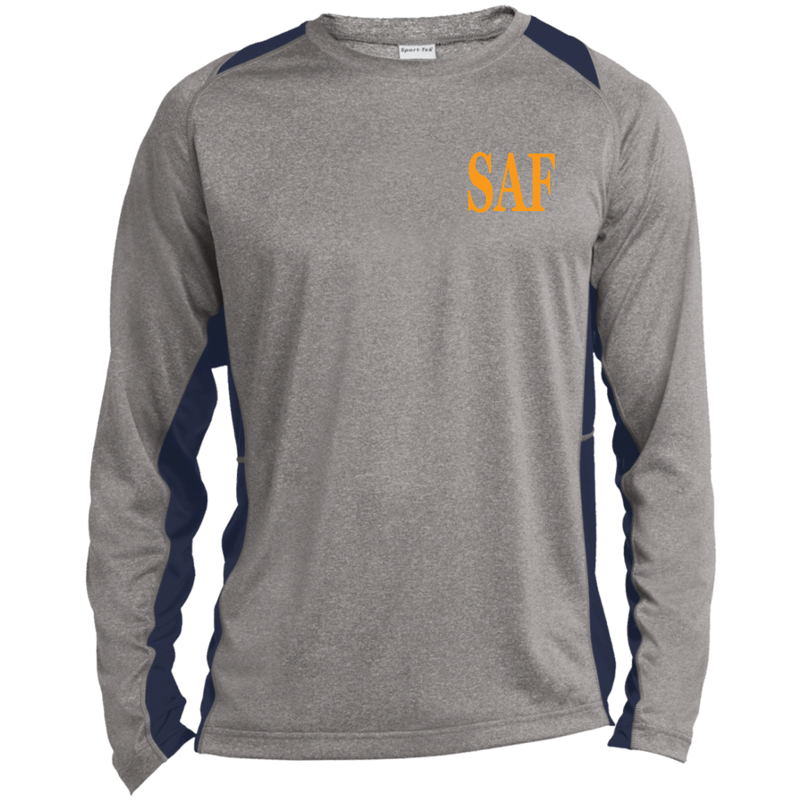 SAF - Long Sleeve Heather Colorblock Performance Tee