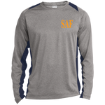 SAF - Long Sleeve Heather Colorblock Performance Tee
