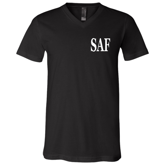 SAF - Unisex Jersey SS V-Neck T-Shirt