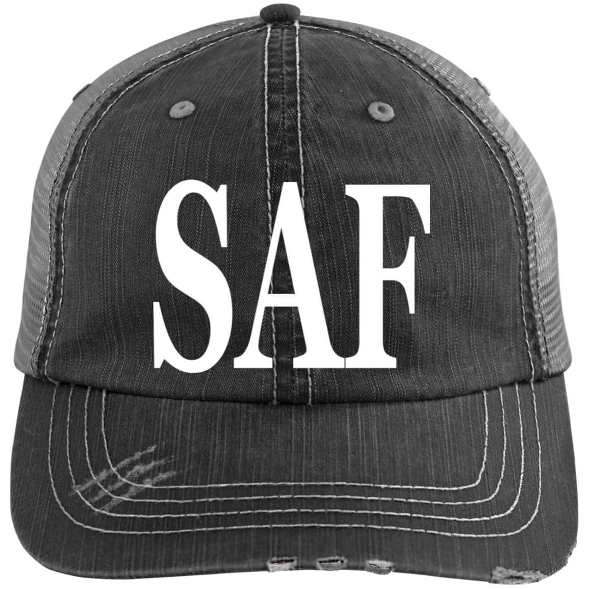 SAF - Distressed Unstructured Trucker Cap