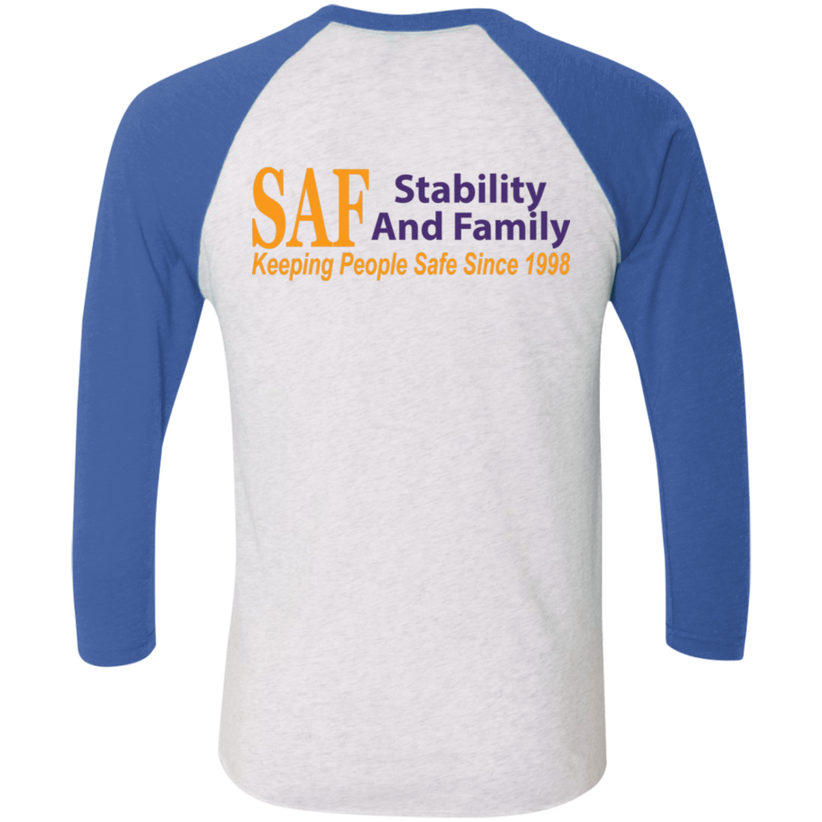 SAF - Tri-Blend 3/4 Sleeve Raglan T-Shirt