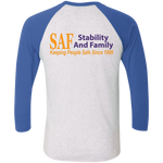 SAF - Tri-Blend 3/4 Sleeve Raglan T-Shirt
