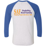SAF - Tri-Blend 3/4 Sleeve Raglan T-Shirt