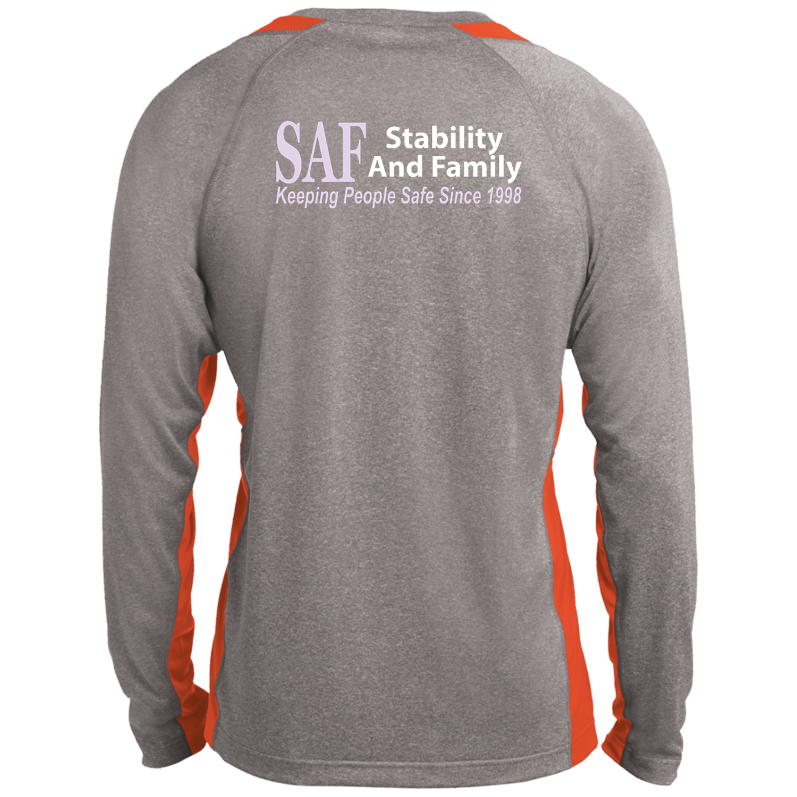 SAF - Long Sleeve Heather Colorblock Performance Tee
