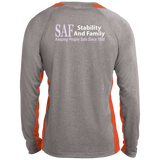 SAF - Long Sleeve Heather Colorblock Performance Tee