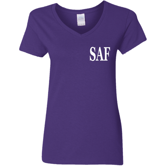 SAF - Ladies' 5.3 oz. V-Neck T-Shirt