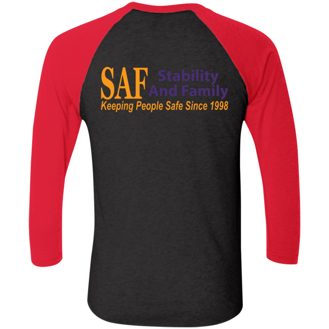 SAF - Tri-Blend 3/4 Sleeve Raglan T-Shirt
