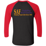 SAF - Tri-Blend 3/4 Sleeve Raglan T-Shirt