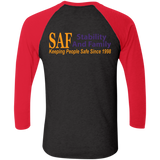 SAF - Tri-Blend 3/4 Sleeve Raglan T-Shirt