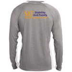 SAF - Long Sleeve Heather Colorblock Performance Tee