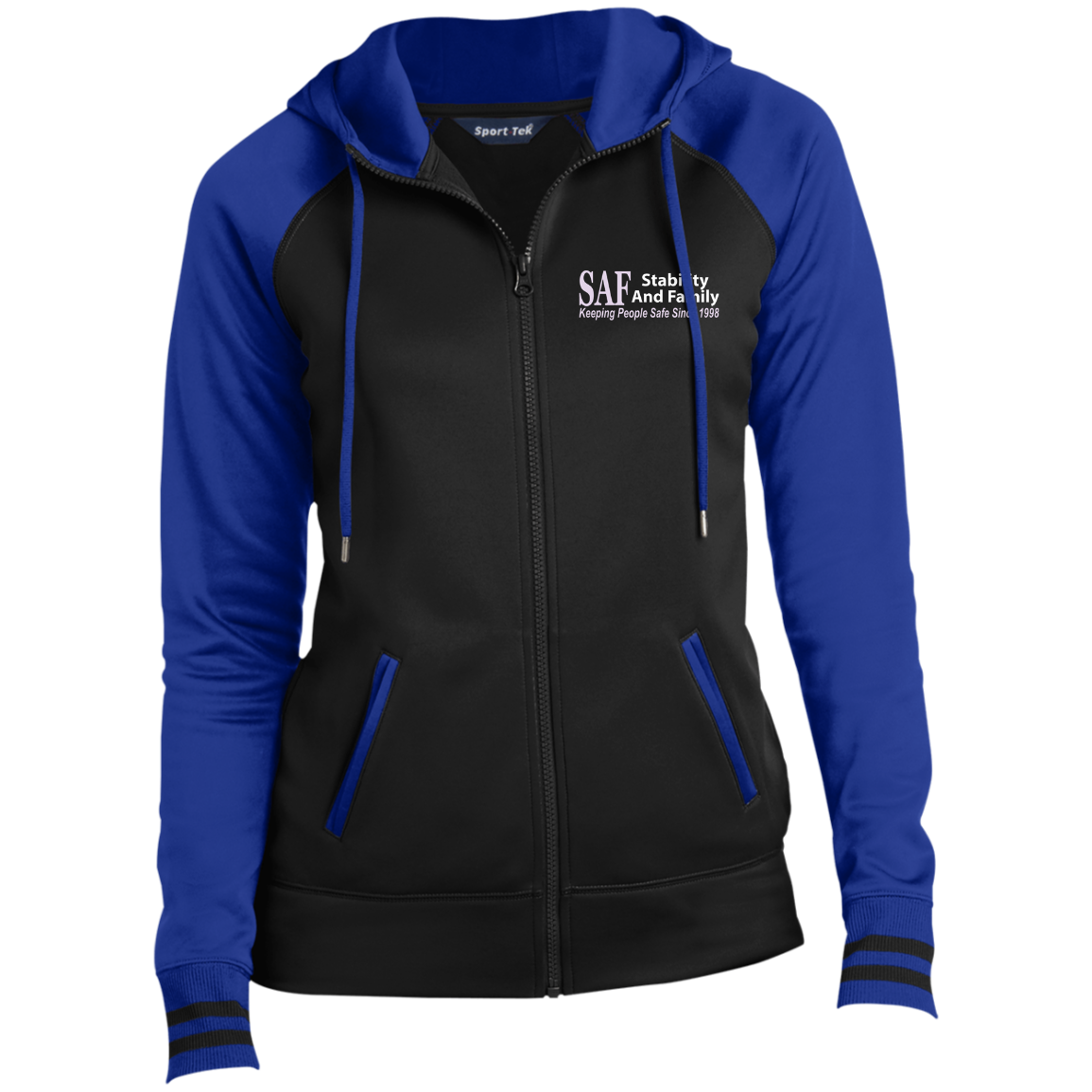 SAF - Ladies' Moisture Wick Full-Zip Hooded Jacket