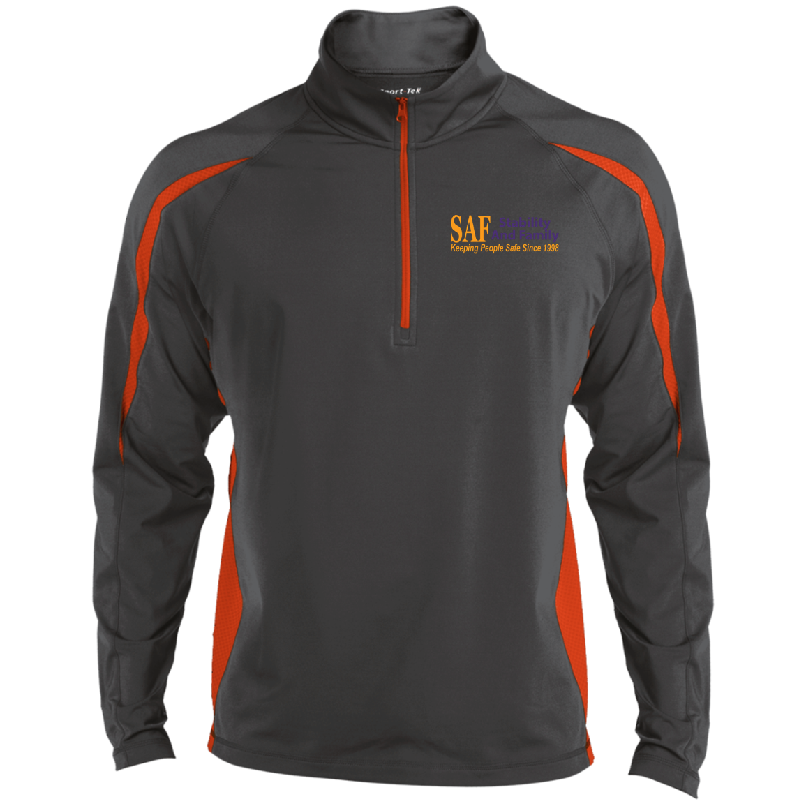 SAF - Men's Sport Wicking Colorblock 1/2 Zip