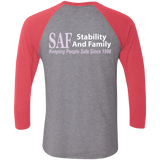 SAF - Tri-Blend 3/4 Sleeve Raglan T-Shirt
