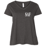 SAF - Ladies' Curvy V-Neck T-Shirt