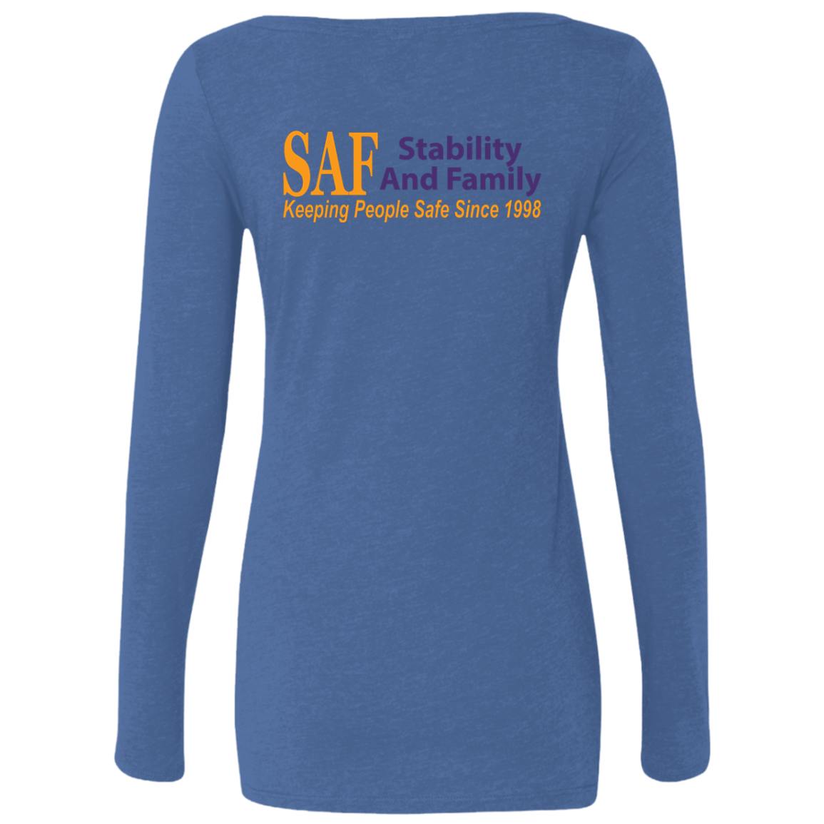 SAF - Ladies' Triblend LS Scoop