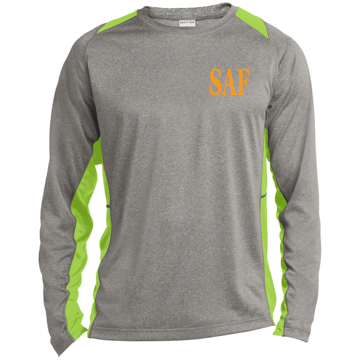 SAF - Long Sleeve Heather Colorblock Performance Tee