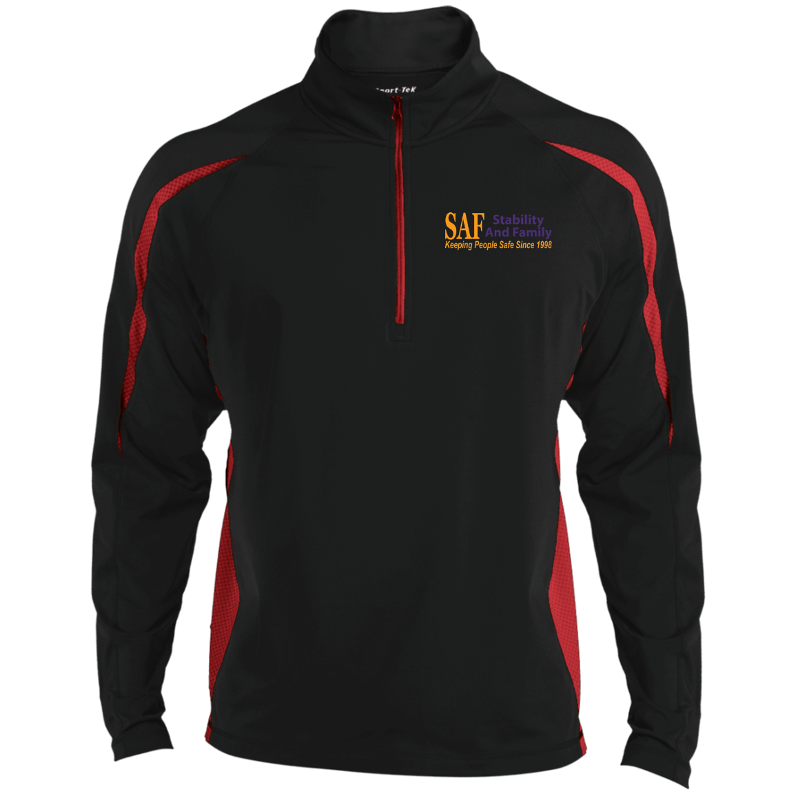 SAF - Men's Sport Wicking Colorblock 1/2 Zip