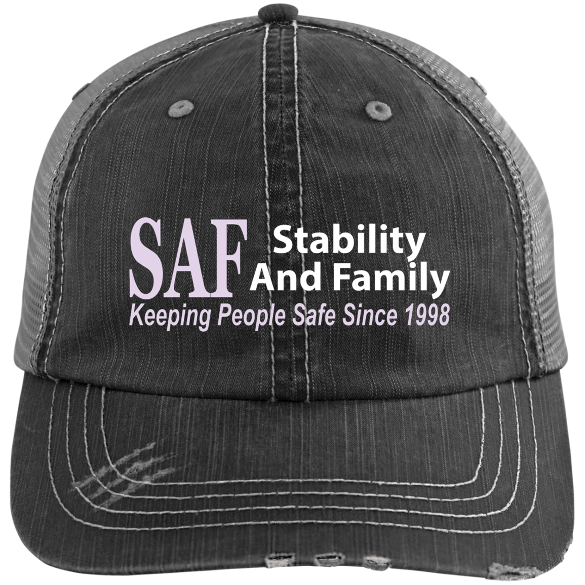 SAF - Distressed Unstructured Trucker Cap