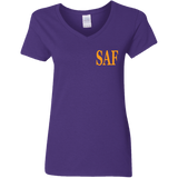SAF - Ladies' 5.3 oz. V-Neck T-Shirt