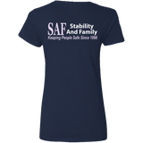 SAF - Ladies' 5.3 oz. V-Neck T-Shirt