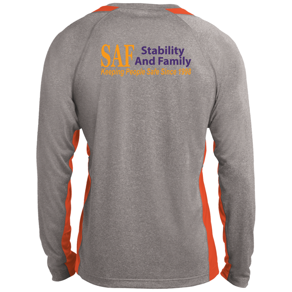 SAF - Long Sleeve Heather Colorblock Performance Tee