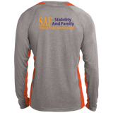 SAF - Long Sleeve Heather Colorblock Performance Tee