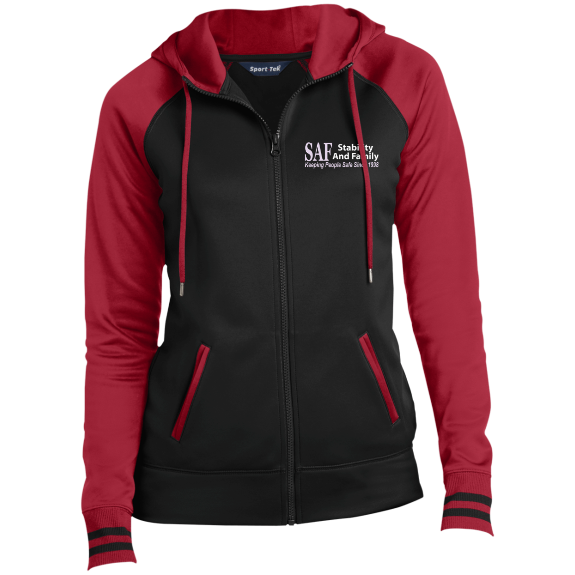 SAF - Ladies' Moisture Wick Full-Zip Hooded Jacket