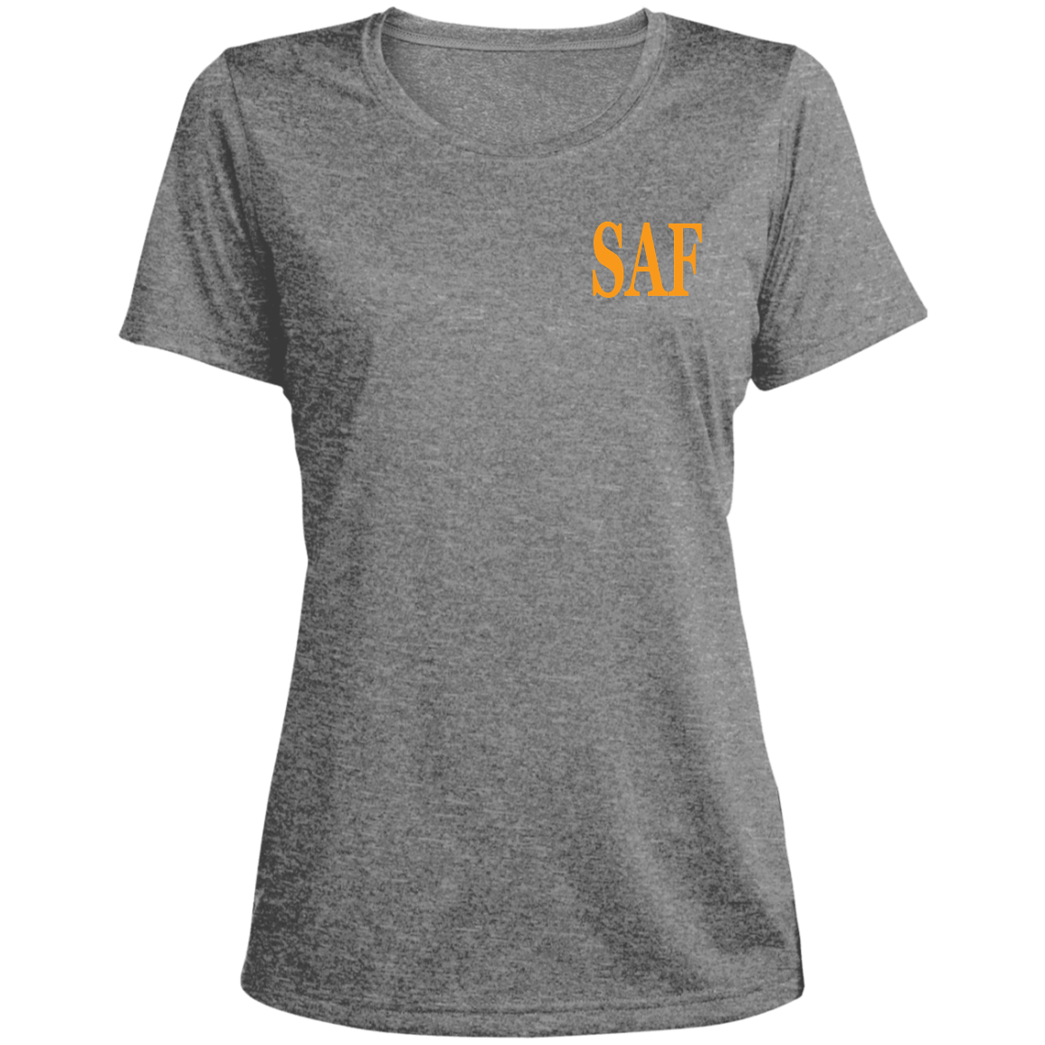 SAF - Ladies' Heather Scoop Neck Performance Tee