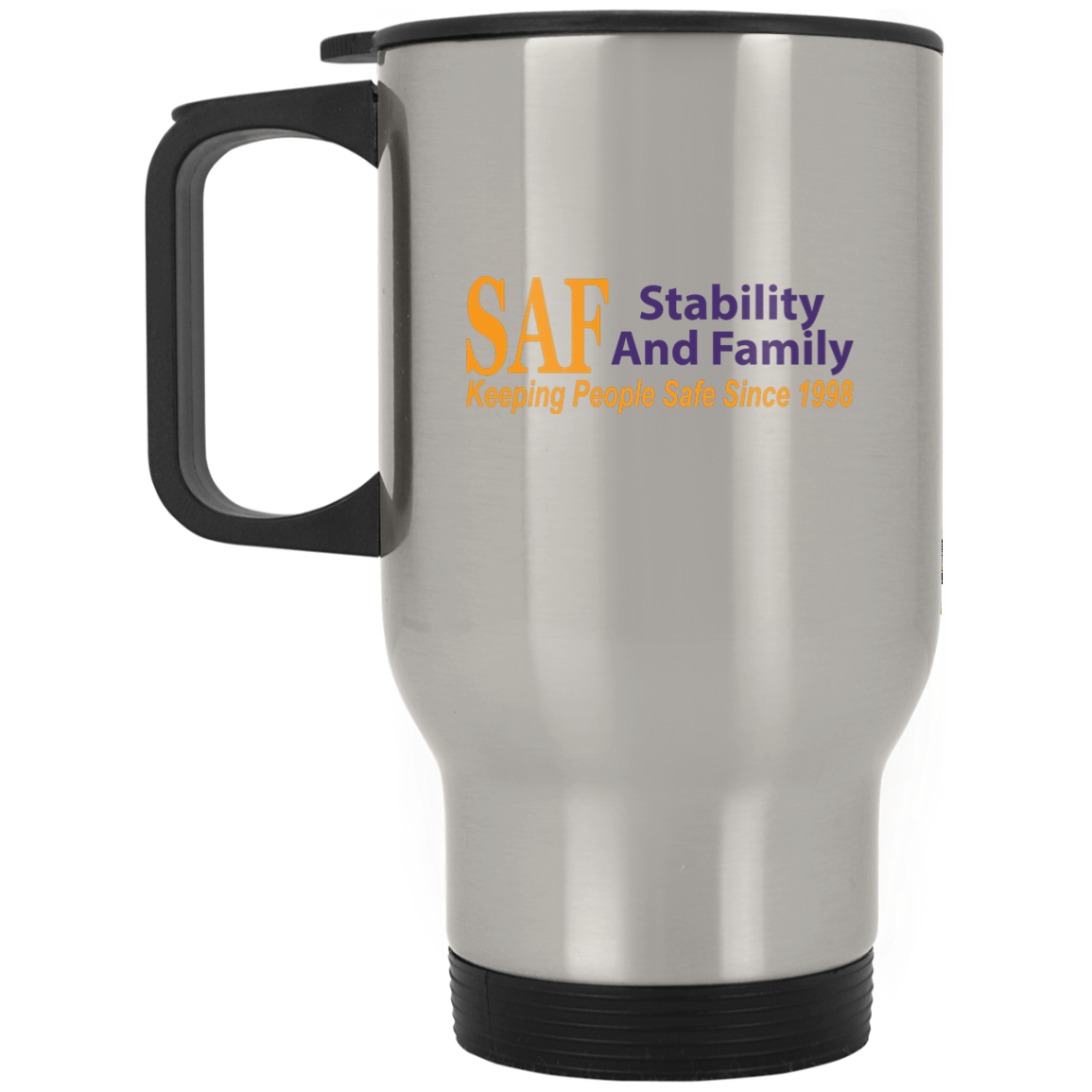 SAF - Silver Stainless Travel Mug