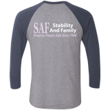 SAF - Tri-Blend 3/4 Sleeve Raglan T-Shirt
