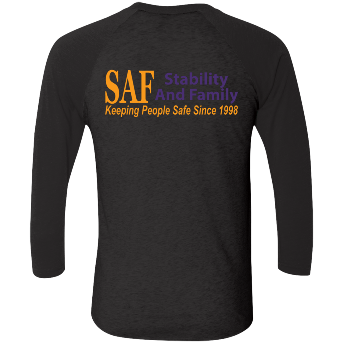 SAF - Tri-Blend 3/4 Sleeve Raglan T-Shirt