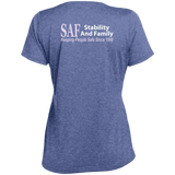 SAF - Ladies' Heather Scoop Neck Performance Tee
