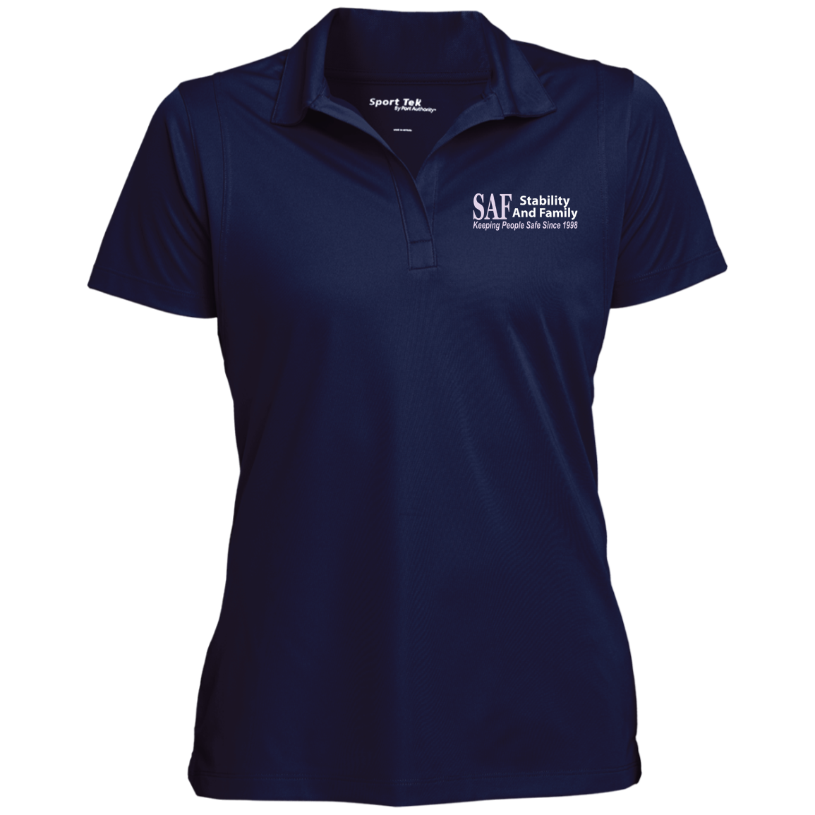 SAF - Women's Micropique Tag-Free Flat-Knit Collar Polo