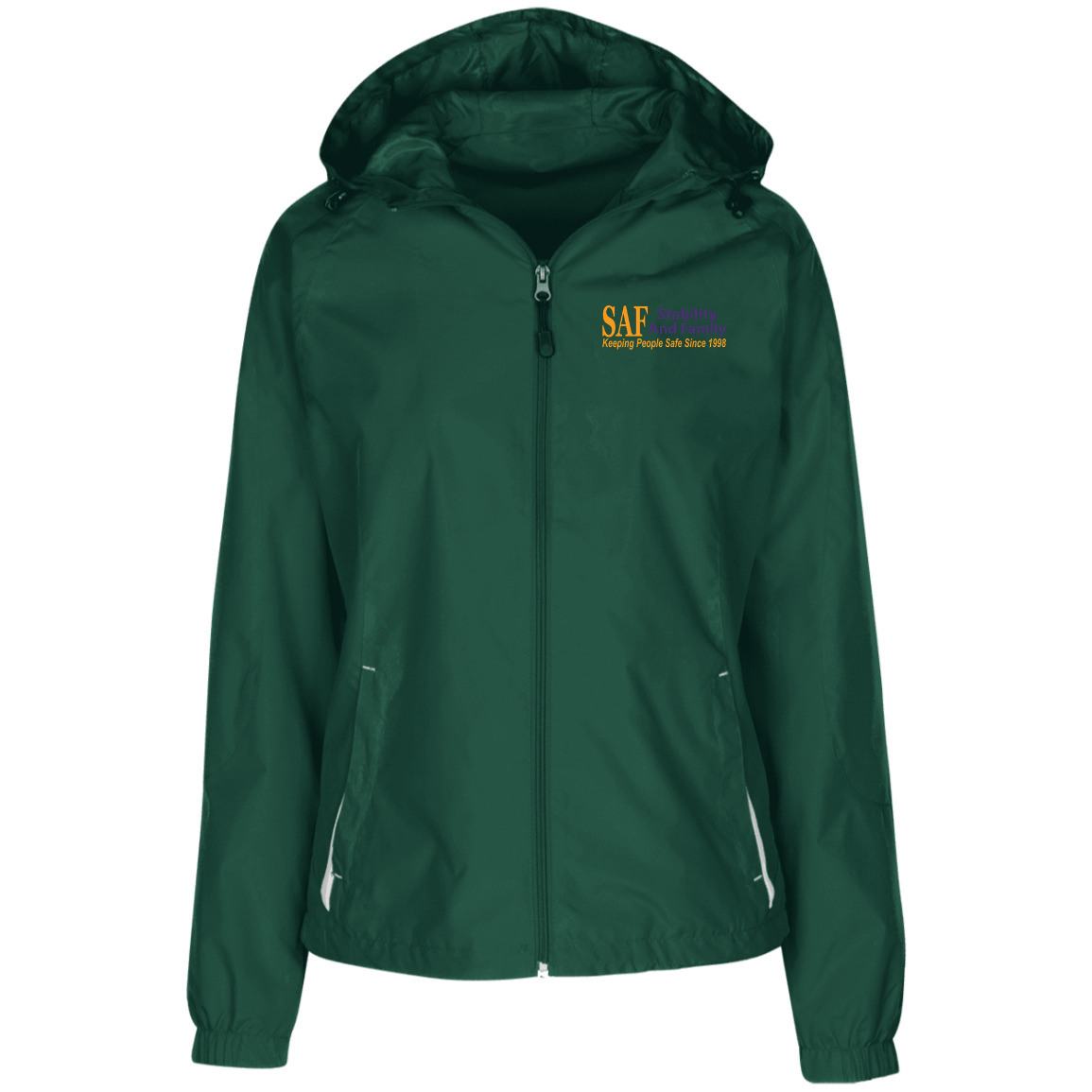 SAF - Ladies' Jersey-Lined Hooded Windbreaker