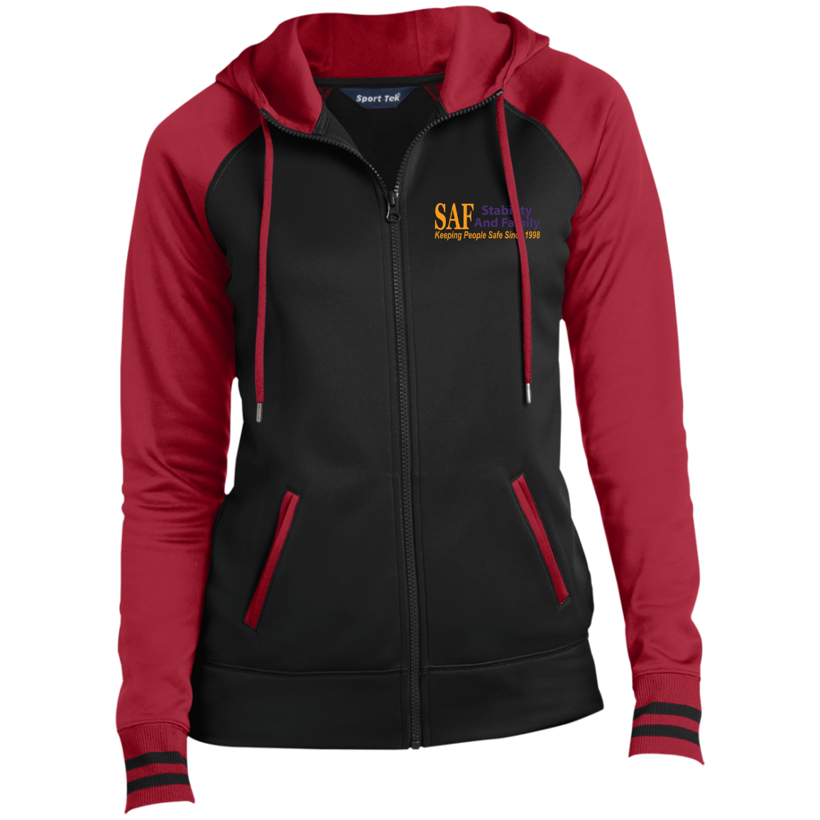 SAF - Ladies' Moisture Wick Full-Zip Hooded Jacket