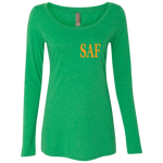 SAF - Ladies' Triblend LS Scoop