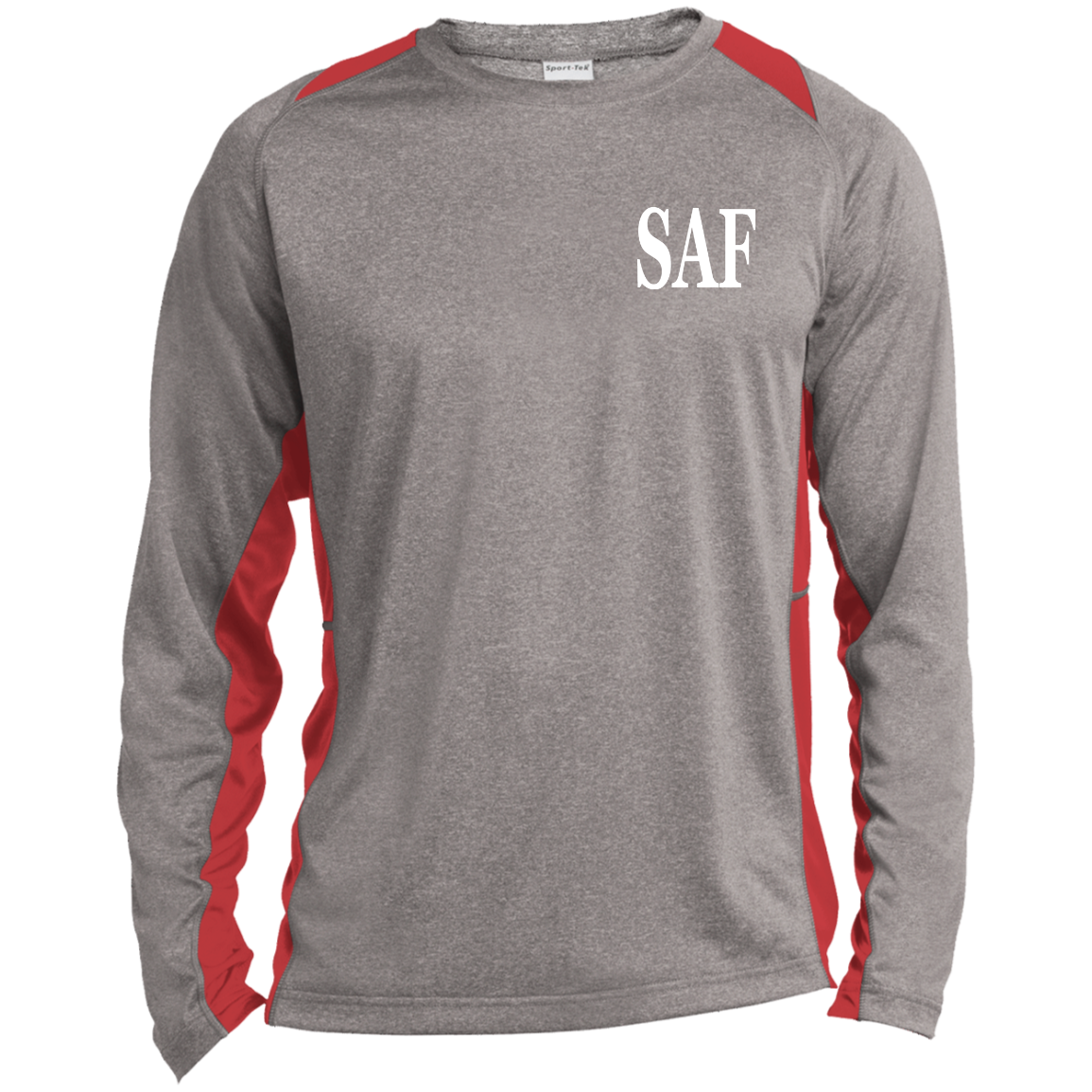 SAF - Long Sleeve Heather Colorblock Performance Tee