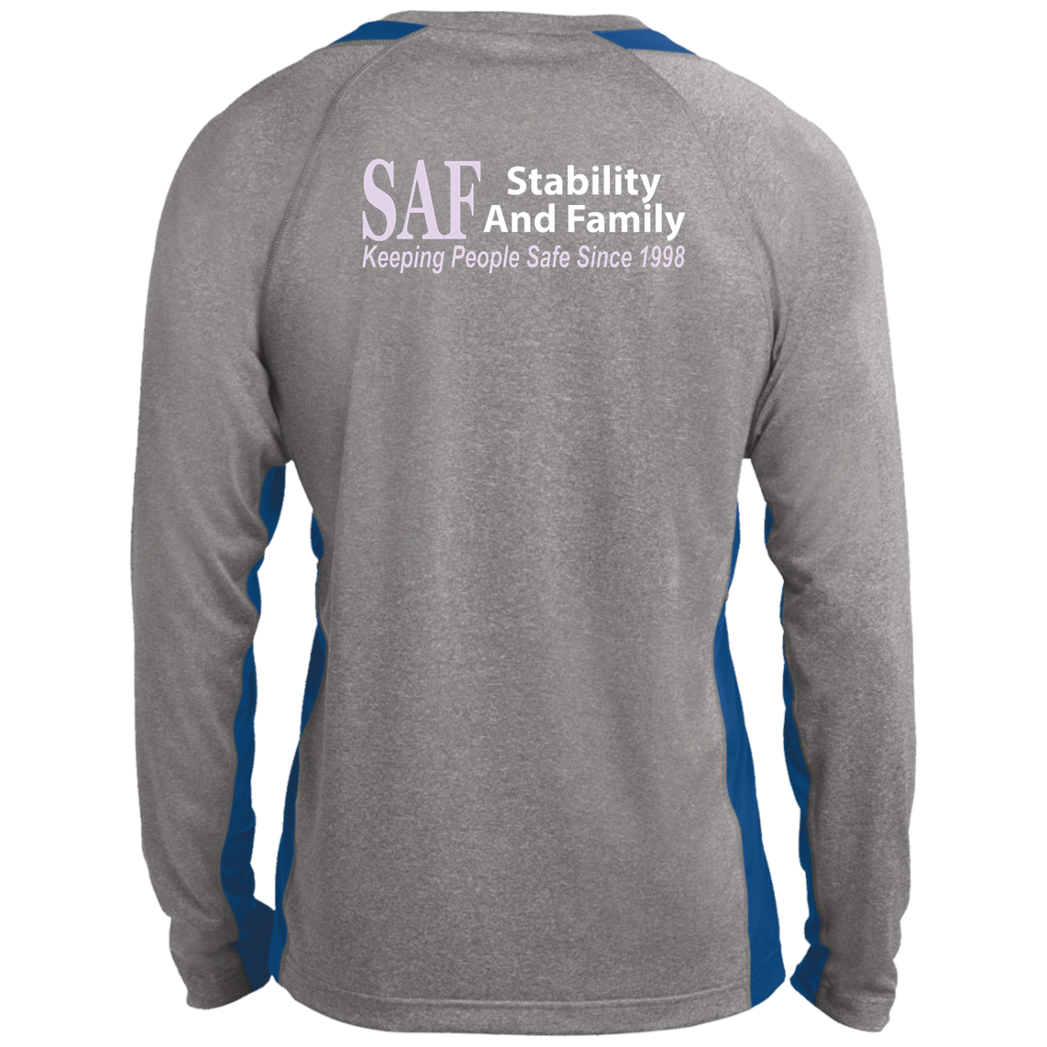 SAF - Long Sleeve Heather Colorblock Performance Tee