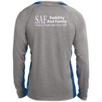SAF - Long Sleeve Heather Colorblock Performance Tee