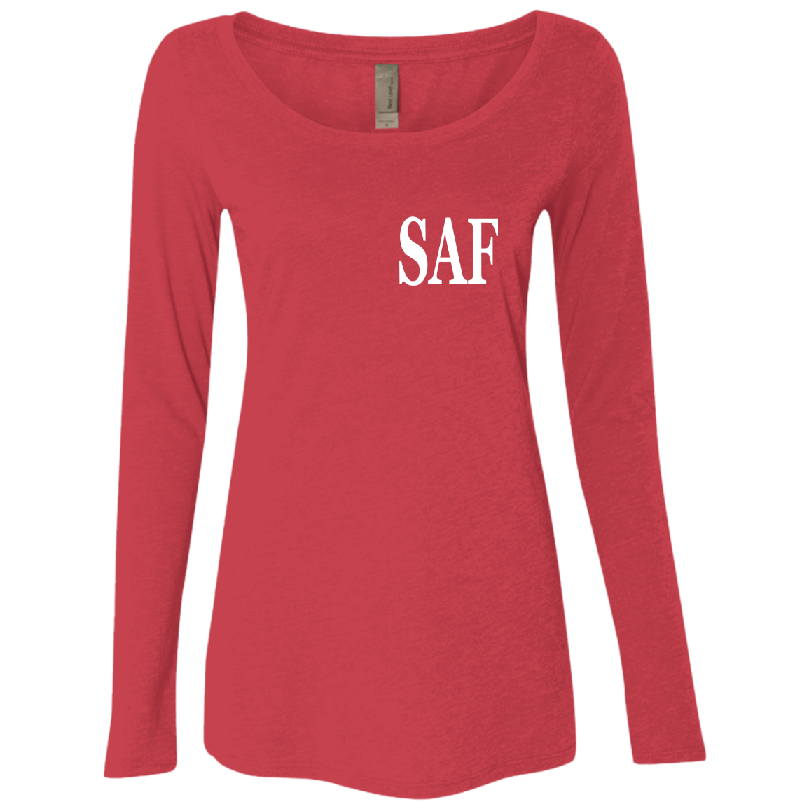 SAF - Ladies' Triblend LS Scoop