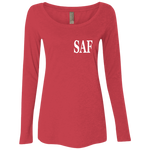 SAF - Ladies' Triblend LS Scoop